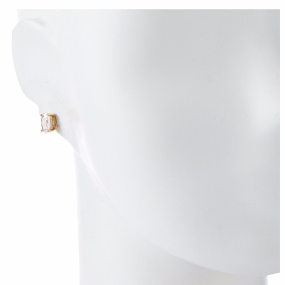 NWT Kate spade clear gold oval stud earrings - Picture 4 of 5